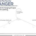 Utopia Home Plastic Hangers 20 Pack - Space Saving Clothes Hanger - Durable & Strong Closet Organizers and Storage with Built-in Strap Hooks