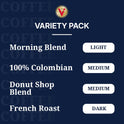 Victor Allen's Coffee Variety Pack (Morning Blend, 100% Colombian, Donut Shop Blend, French Roast), 42 Count, Single Serve Coffee Pods for Keurig