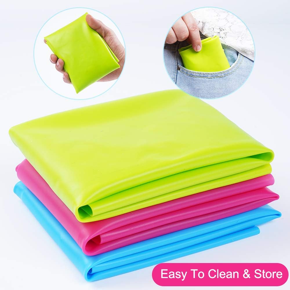 3 Pack Silicone mat Large Silicone Sheets for Crafts, Liquid, Resin Jewelry Casting Molds Mat, Silicone Placemat 15.7” x 11.8” (Blue & Rose Red