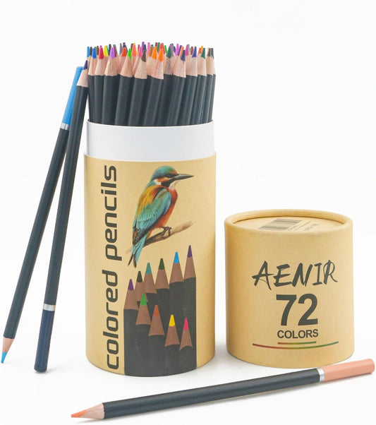 Colored Pencils for Adult Coloring Books, 72 Colors Drawing Pencils with Oil-Based Cores, Professional Art Supplies for Artists, Coloring Pencils for