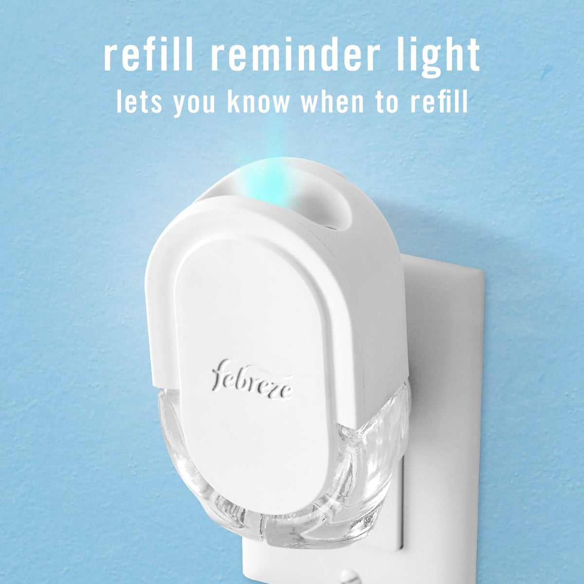 Febreze Plug In Air Freshener, Odor-Fighting Scented Oil Refill, Air Fresheners for Home and Bathroom and Kitchen, Long Lasting for Strong Odors