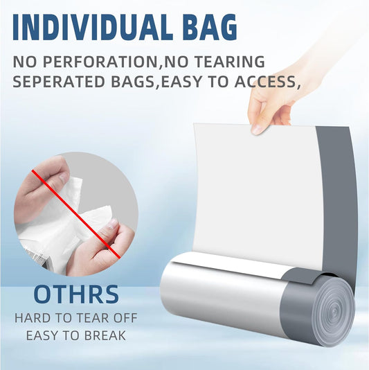 120 Counts 1.6 Gallon Mini Drawstring Trash Bags, Small Garbage Bags by KSSKSS, Code a fit 4.5-8 Liter, 1.2-2 Gal, White Trash Bin Liners for Home