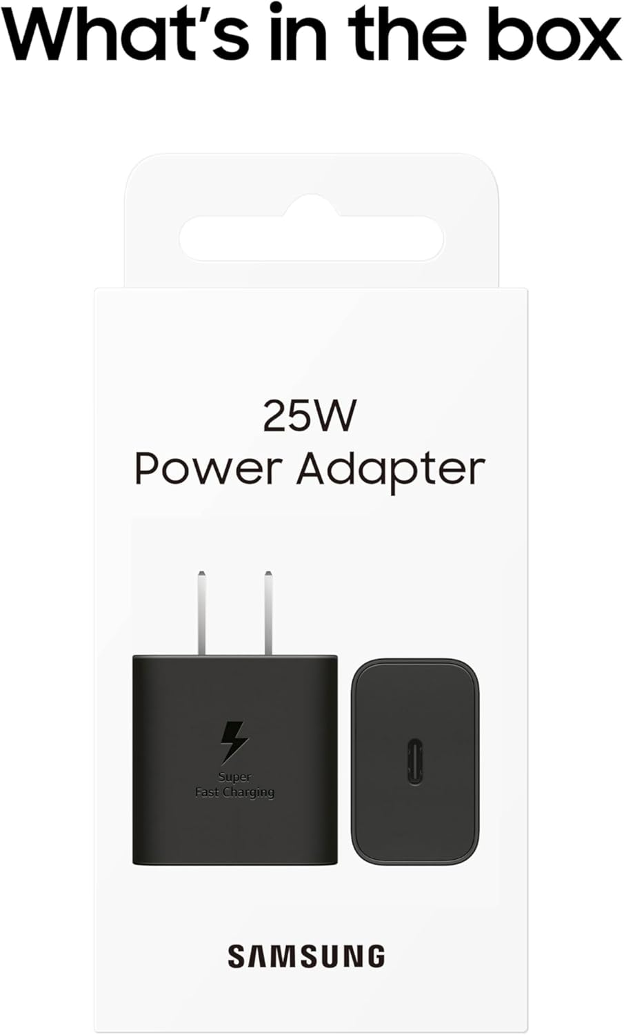 25W Wall Charger Power Adapter, Cable Not Included, Super Fast Charging, Compact Design, Energy Efficient, Compatible with Galaxy and USB Type C