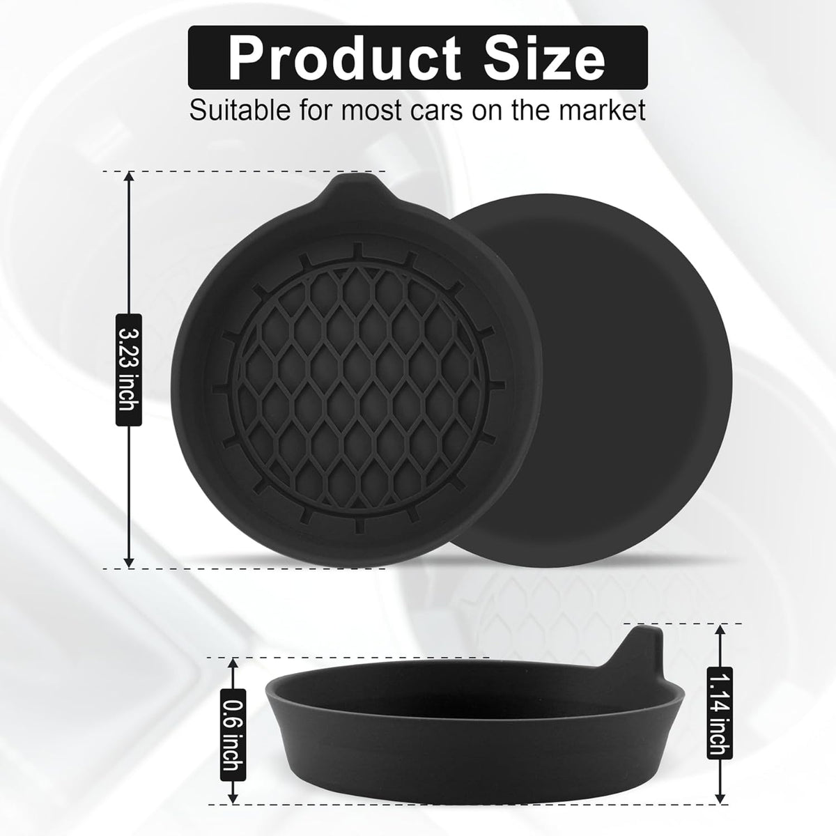 SINGARO Car Cup Holder Coaster, Silicone Cup Holder Insert, Universal Non-Slip Cup Holders, Car Accessories Interior for Women and Man Interior Sets