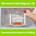 HOVER COVER Magnetic Splatter Cover, 12-Inch Clear BPA-Free Food Lid, Vented Plate Guard with Steam Vents, Anti-Splash Microwave Lid, Dishwasher
