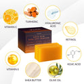 VALITIC Kojic Acid Dark Spot Remover Soap Bars with Vitamin C, Retinol, Collagen, Turmeric - Original Japanese Complex Infused with Hyaluronic Acid