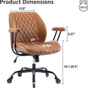 YFO Home Office Desk Chair Office Rubber Casters Ergonomic Computer Chair with Lumbar Support Adjustable Height Rolling Swivel Executive Task