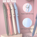 Four Candies 39 PCS Aesthetic School Supplies with Cute Pen Case, 12 Pastel Highlighters, 5 Black Ink Gel Pens, 6 Mechanical Pencils Set for Students