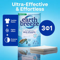 Earth Breeze Laundry Detergent Sheets Fresh Scent - 60 Loads Eco Liquidless Soap - Travel-Friendly for Hot & Cold Cycles, Tackles Tough Stains