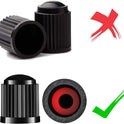 CKAuto 50 Pack Tire Valve Caps, Plastic Valve Stem Caps with O Rubber Seal, Universal Stem Covers for Cars, SUVs, Bike and Bicycle, Trucks