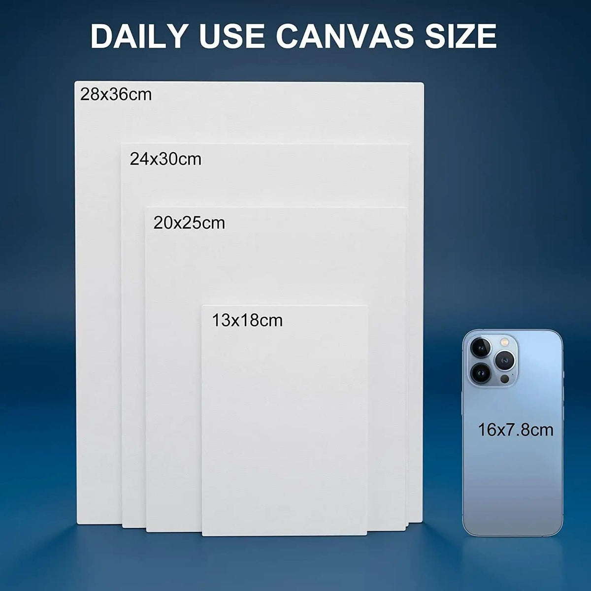Artkey Canvases for Painting 8x10 Inch 12-Pack, 10 oz Primed 100% Cotton White Blank Canvas Boards for Painting, Art Supplies Paint Canvas Panels for