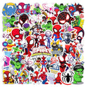 50pcs Cartoon Spider-Man Stickers for Kids,Lovely Hero and His Amazing Friends Vinyl Waterproof Decal for Water Bottle Laptop Toy Sticker for DIY