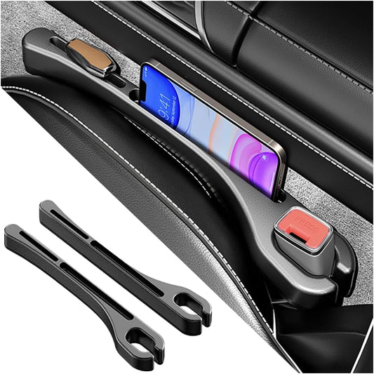 2PCS Car Seat Gap Filler Organizer with Phone Holder,[Upgrade Version] Car Seat Gap Organizer for Prevent Falling,Essential Car Accessories Car Side