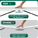 Folding Table 6ft - Heavy Duty Plastic Table with Handle, Foldable & Portable, Fold-in-Half Utility Tables for Outdoor, Dining, Wedding, Events