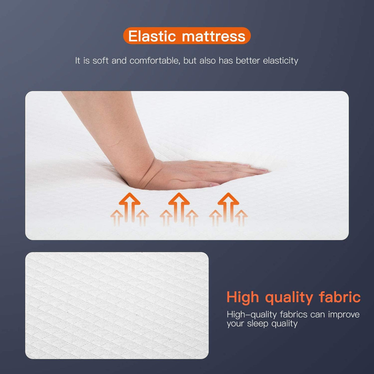 FDW | 8 Inch Twin Mattress | Medium Firm | Gel Memory Foam Mattress | White | Bed in a Box, CertiPUR-US Certified | Pressure Relief, Cooling