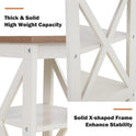PHI VILLA End Table Living Room Set of 2, Farmhouse Bed Side Table Nightstands for Bedroom, Ivory White Small Side Table