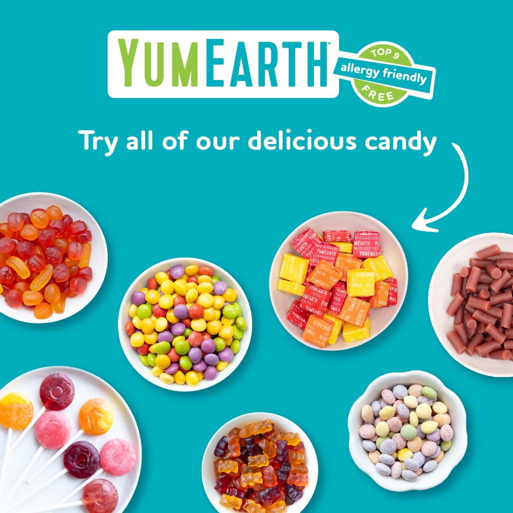 YumEarth Organic Pops Variety Pack, 40 Fruit Flavored Favorites Lollipops, Allergy Friendly, Gluten Free, Non-GMO, Vegan, No Artificial Flavors or