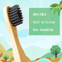 Kids Toothbrush Bamboo Toothbrushes 6 Pack - Organic Compostable Tooth Brush Wooden Baby Toddler Toothbrush, Eco-Friendly Natural Biodegradable Soft