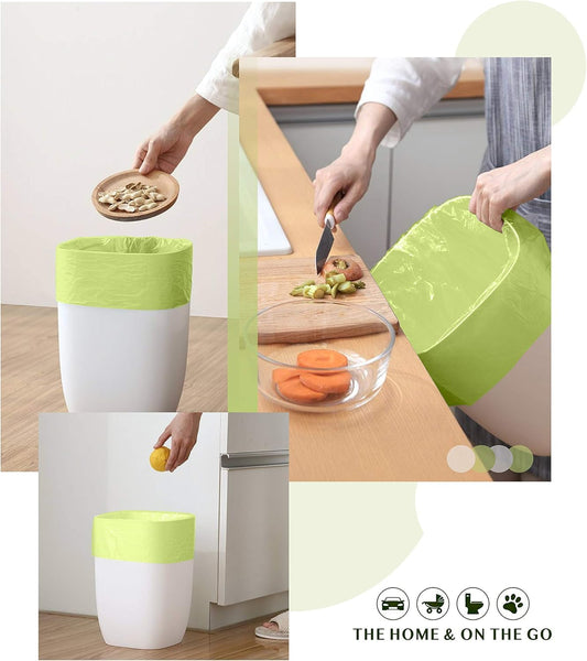 Compostable Trash Bags - FORID 13 Gallon Tall Kitchen Garbage Bags 80 Count Unscented Trash Can Liners 55 Liter Medium Wastebasket Bags for Bathroom