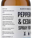 Kate's Home & Garden Peppermint Oil Spray for Bugs, Ants, Insects, Spiders. Pesticide and Insecticide Indoor Repellent Pest Control with Cedarwood