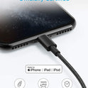 Anker 6 ft Premium Double-Braided Nylon Lightning Cable, Apple MFi Certified for iPhone Chargers, iPhone X/8/8 Plus/7/7 Plus/6/6 Plus/5s, iPad, iPad