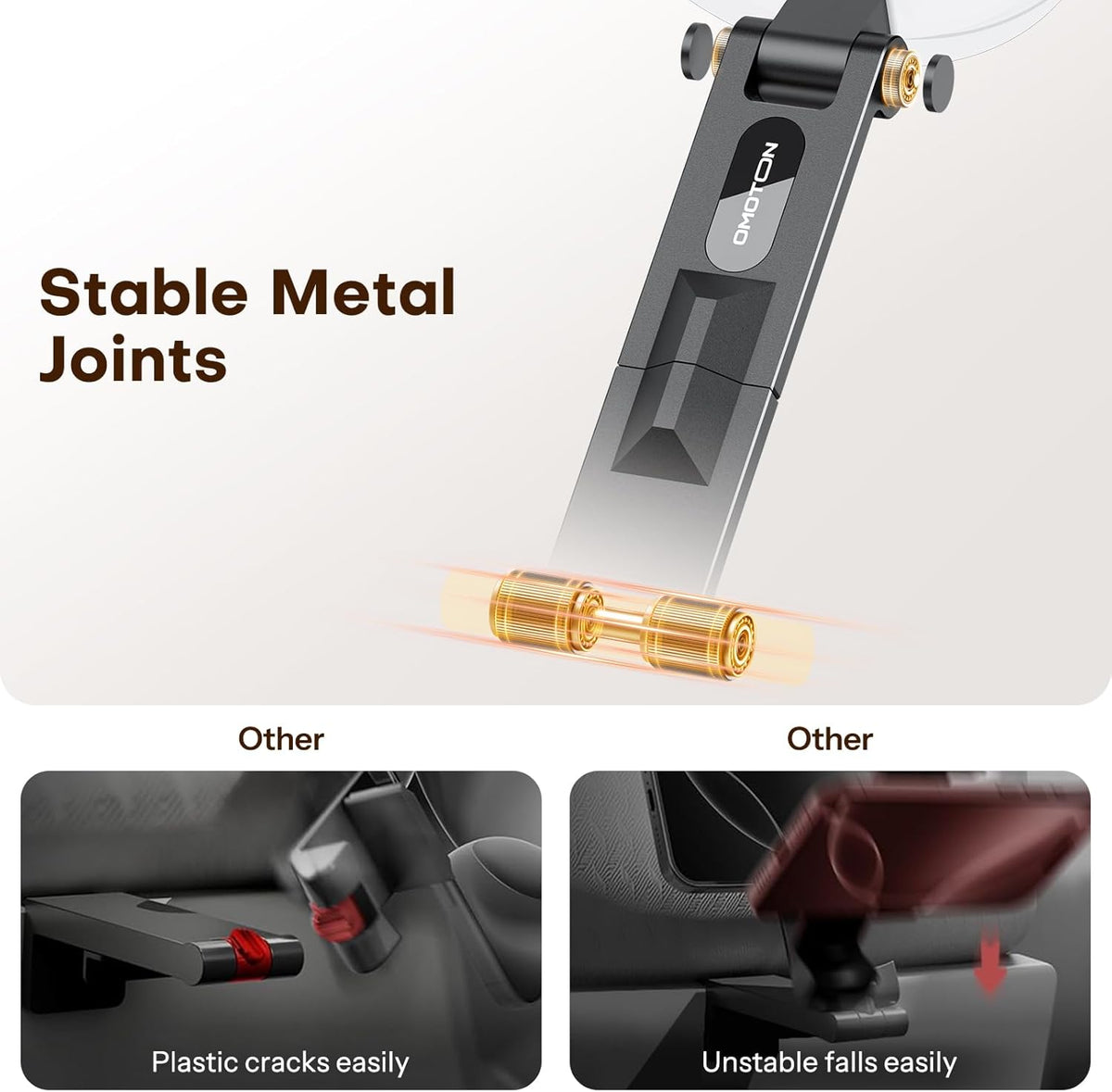 OMOTON TP02 360°Rotating for MagSafe Tripod, Adjustable Aluminum Magnetic Phone Tripod for iPhone 17/16/15/14 Pro Max Air, Foldable Cell Phone Stand