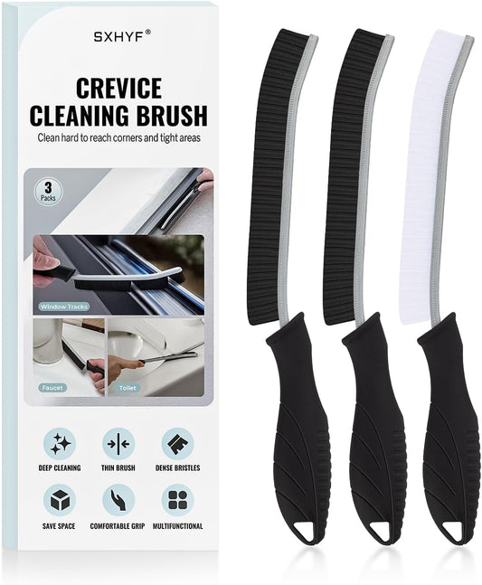 SXhyf Crevice Cleaning Brush - Grout Scrub Brush, House Cleaning Supplies, Gap Cleaning Tools, Home Essentials, Gifts for Women Men, Hard Bristle