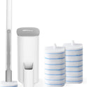 oshang Disposable Toilet Brush - Toilet Bowl Cleaner, Toilet Cleaning Supplies, Toilet Brush with Holder, 14 Refills for Deep Cleaning and Hygienic