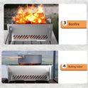 WINB Portable Folding BBQ Grill for 1-2 People - Mini Charcoal Grill for Camping, Compact Stainless Steel Fire Pit with Carry Bag, Outdoor Grill