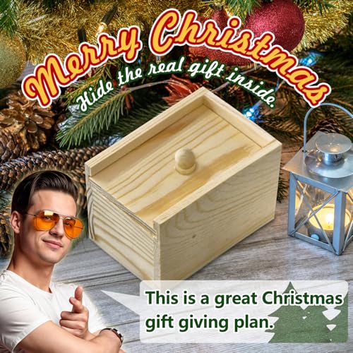 PARNIXS Surprise Spider Prank Box，Handcrafted Spider in a Box Stocking Stuffers,New Year's Surprise Toy and Gag Gift Practical Joke for Adults Men
