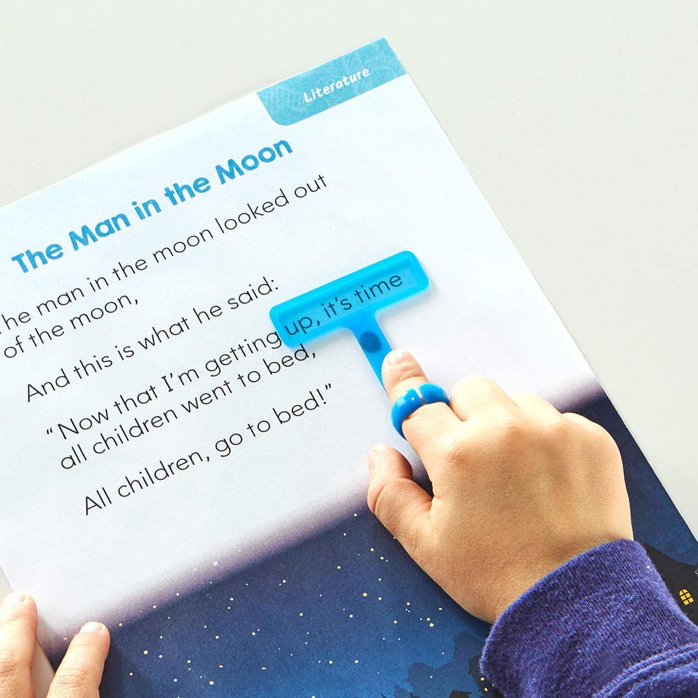 hand2mind FingerFocus Highlighter, Guided Reading Strips, Reading Pointers for Kids, Dyslexia Tools for Kids, ADHD Tools, Special Education School