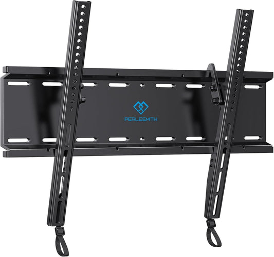 PERLESMITH Tilting TV Wall Mount Bracket Low Profile for Most 23-60 inch LED LCD OLED, Plasma Flat Screen TVs with VESA 400x400mm Weight up to