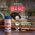 Redmond Real Sea Salt - Natural Unrefined Gluten Free Fine, 10 Ounce Shaker (2 Pack)