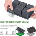 Large Ice Cube Tray for Whiskey: FDDBI Silicone Ice Cube Trays with Lid - 2Pack Big Square Old Fashioned Ice Cube Maker for Cocktail - 2inch Huge