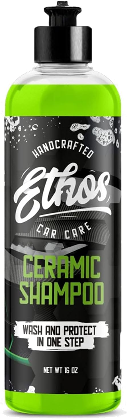 Ceramic Car Shampoo - Slick Car Wash Soap for Ceramic Coatings - pH-Balanced Car Wash Shampoo - Adds Hydrophobic Protection | Enhances Coatings