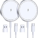 for MagSafe Charger: Magnetic Wireless Charging Pad for iPhone 17 16 15 14 13 12 Series & AirPods 4-2 Pro, Strong Magnet, Aluminum Alloy, USB-C/A