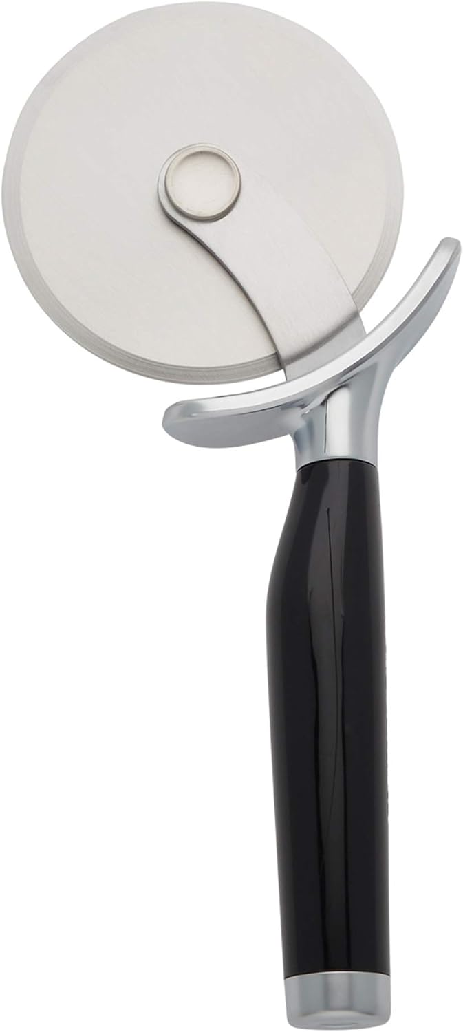 KitchenAid Classic Pizza Wheel with Sharp Blade For Cutting Through Crusts, Pies and More, Built In Finger Guard for Safety and Comfort Grip to