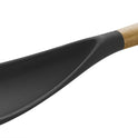 STAUB Multifunction Spatula Spoon, Great for Both Cooking and Serving Durable BPA-Free Matte Black Silicone, Acacia Wood Handles, Safe for Nonstick