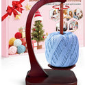 JUCPASH Yarn Holder for Crocheting and Knitting, Wooden Yarn Spinner with Magnetic Rotating Mechanism and Anti-Slip Pads, Crochet Gift for Knitting