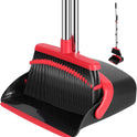 NACENA Broom and Dustpan Set, 52-in Long Adjustable Handle Broom Dustpan Combo with Dustpan Teeth to Automatically Clean Hair Suitable for Home