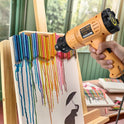 SEEKONE Heat Gun 1800W 122℉-1202℉（50℃- 650℃）Fast Heating Heavy Duty Hot Air Gun Kit Variable Temperature Control Overheat Protection with 4 Nozzles