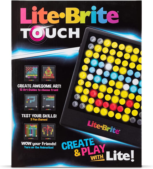Lite-Brite Touch - Create, Play and Animate - Light Up Portable Stem Sensory Learning Toy, Creative Art Stem Toy for Girls, Boys, Unisex, Toddler
