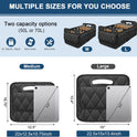 Deosk Car Trunk Organizer for SUV, Car Organizers and Storage with 6 Pocket, Car Accessories for Women/Men 50LWaterproof Polyester Trunk Organizer