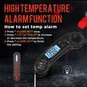 Meat Thermometer Digital, Instant Read Meat ThermometerI for Grill and Cooking, Waterproof Food Thermometer for Kitchen and Outside, BBQ, Turkey