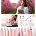 Four Candies Rose Series Gel Pens, Cute Writing Pens with Black & Pink Ink, 0.5 mm Smooth Fine Point, School Office Supplies Girly Stationery