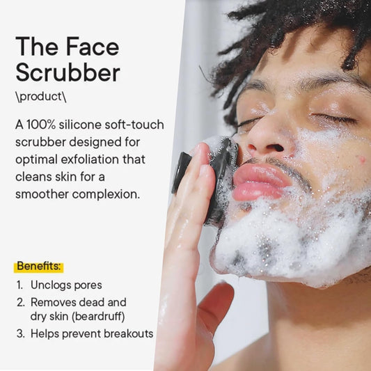 Face Scrubber, Silicone Face Scrubber for Men Facial Cleansing Brush Silicone Face Wash Brush Manual Waterproof Cleansing Skin Care Face Brushes for