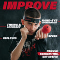 Champs MMA Boxing Reflex Ball Set with Punch Counter App | 4 Balls with Varying Weights, Headband & 4 Spare Strings to Improve Speed, Hand Eye