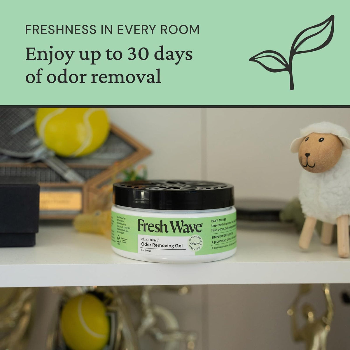 Fresh Wave Odor Removing Gel, 7 oz., Pack of 3 - Odor Absorbers for Home, Safer Odor Relief, Natural Plant-Based Odor Eliminator, Every 7 oz. lasts