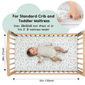 Yoofoss Baby Crib Sheets for Boys Girls, Fitted Crib Sheet 2 Pack for Standard Crib and Toddler Mattress, Super Soft Microfiber Baby Sheet