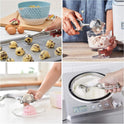 Ice Cream Scoop, 3Pcs Cookie Scoop Set, Stainless Steel Ice Cream Scooper with Trigger Release, Large/Medium/Small Cookie Scooper for Baking, Cookie